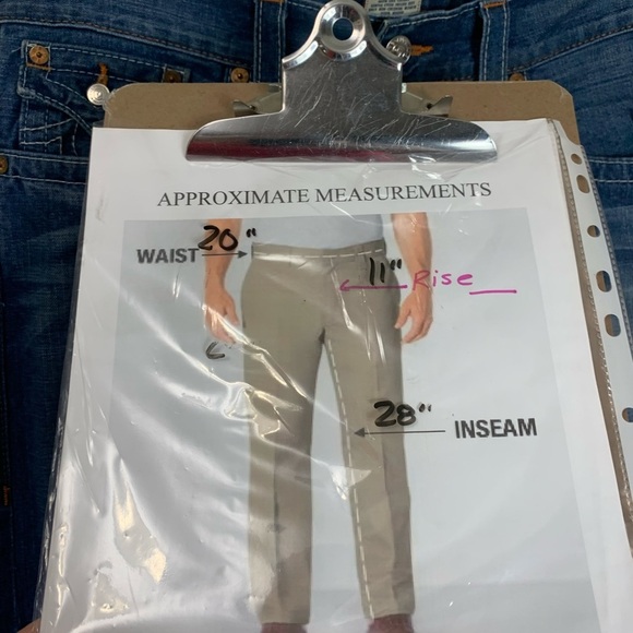 True Religion Men’s Straight Jeans Waist 38 Horse  Shoe Embroidered Pocket Flap - Picture 6 of 15